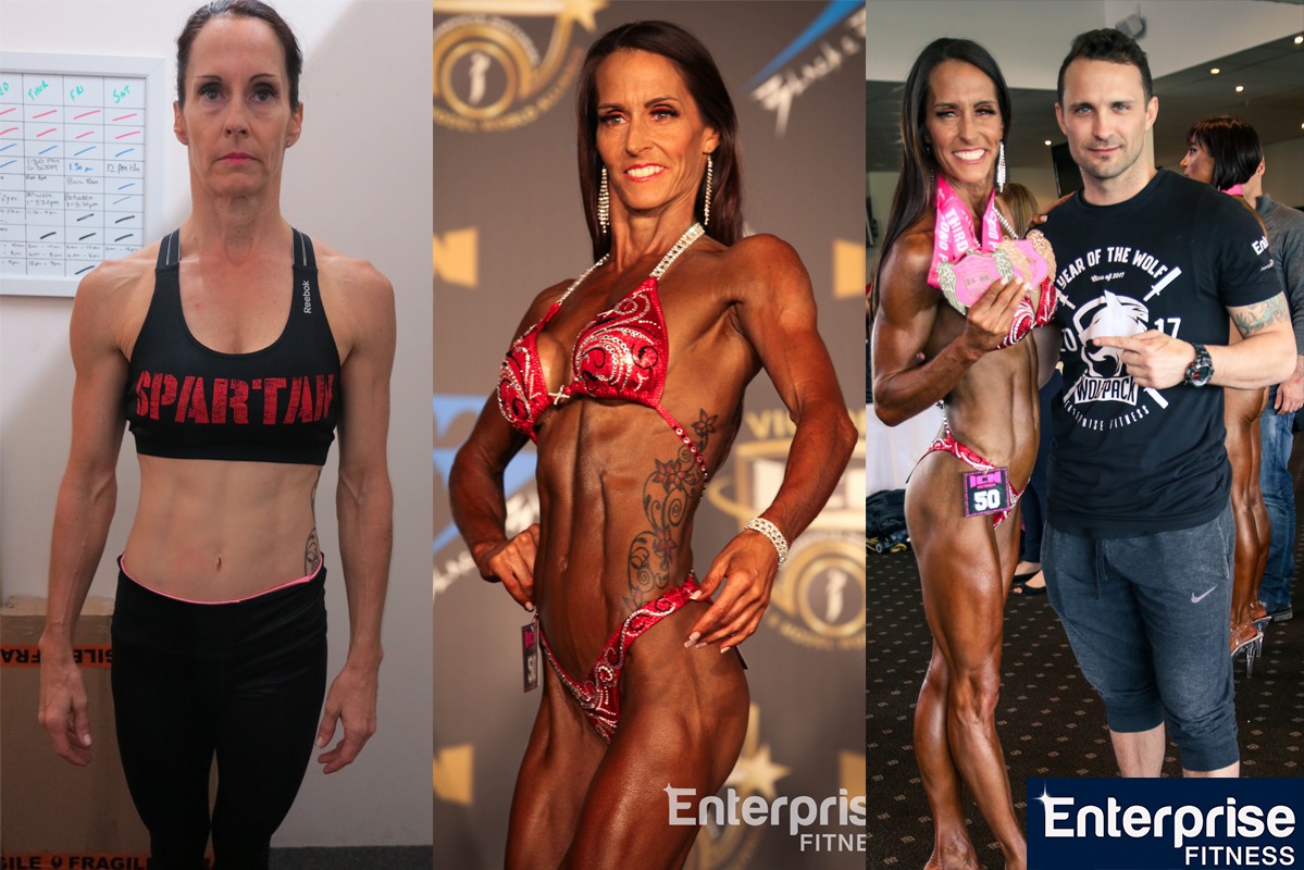 Shirley Worsford Chris Churchward Figure Competitor Enterprise Fitness ICN All Female Classic Placing First Body Competition Melbourne Best Personal Trainers Trainer Training Transformation Before After Muscle How To Lean Up Gym