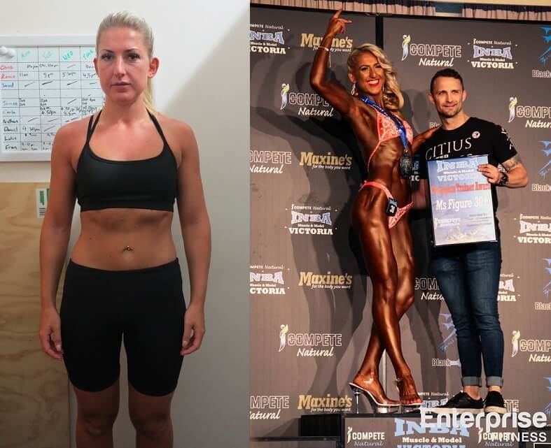 Figure INBA Transformation Before After Fitness Inspiration Comp Prep Coach
