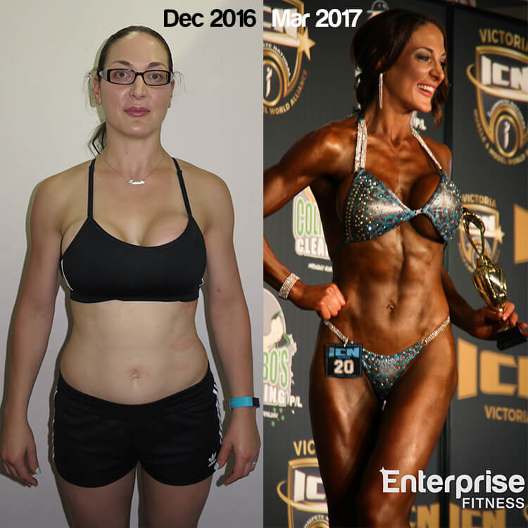Tania Rompante ICN Rookie Show Rising Star iCompete Natural Bodybuilding Winner Comp Prep Coach Melbourne Nathan Madder Body Transformation Fitness Model Coach Contest Preparation